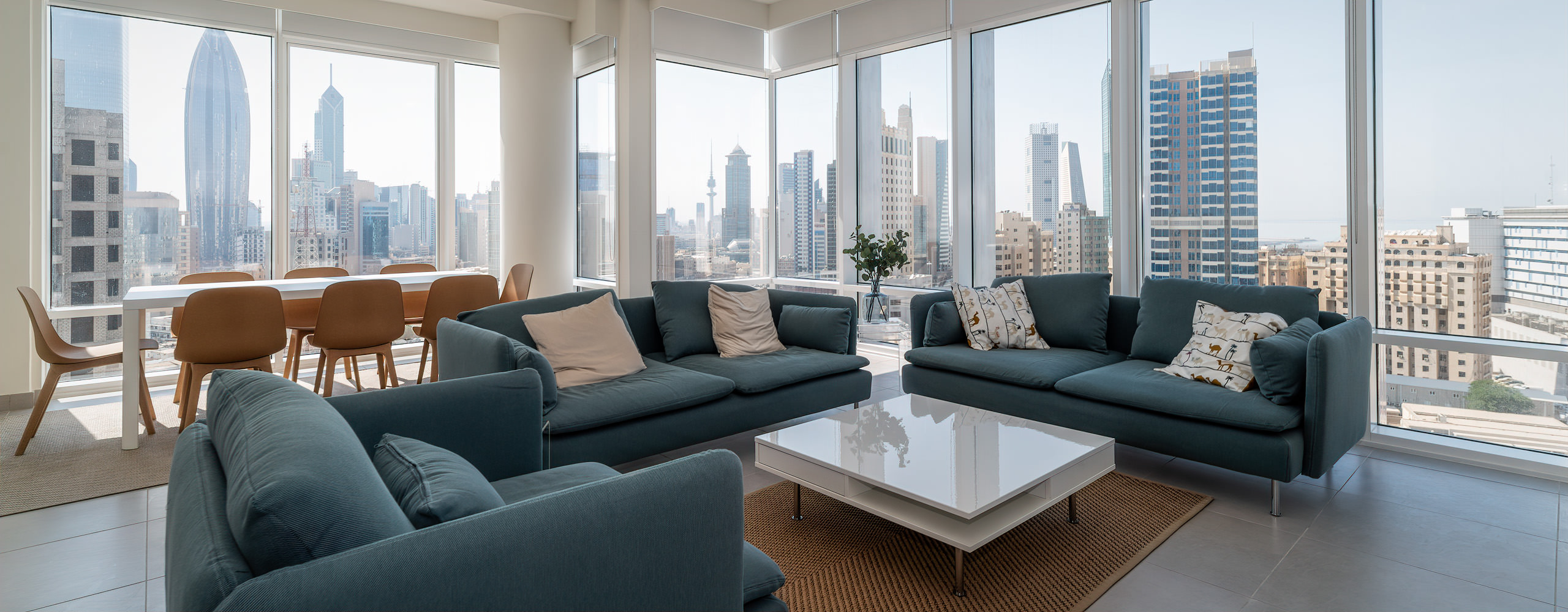 Dasman unfurnished two and three bedroom apartments w/sea view